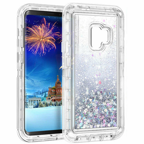 For Galaxy S9 Case Heavy Duty Defender Glitter Cover TRL56