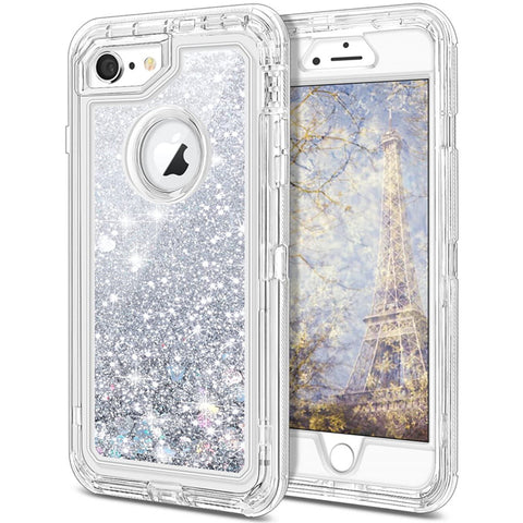 For iPhone SE2 6 7 8 Case Heavy Duty Defender Glitter Cover TRL56