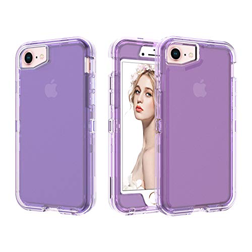 For iPhone 7 8 Case Heavy Duty Defender Transparent Cover TRL82