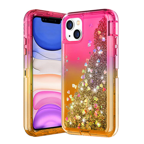 For iPhone 13 Case Heavy Duty Defender Glitter Cover TRL85