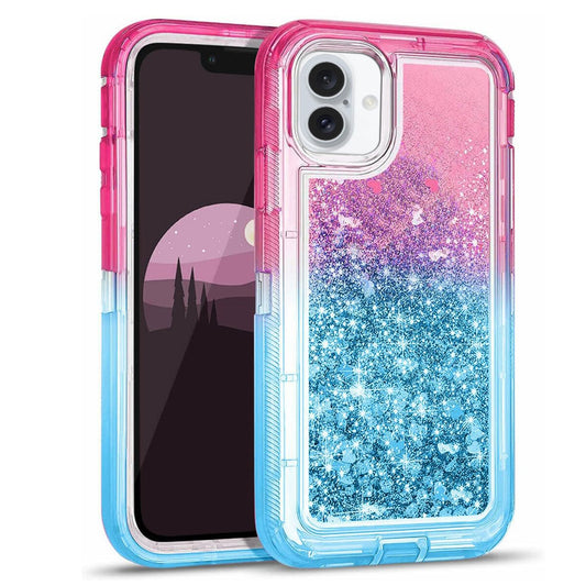 For Apple iPhone 17 Case Heavy Duty Shockproof Liquid Glitter Cover 6.3-inch TRL85