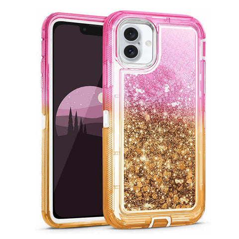 For Apple iPhone 17 Case Heavy Duty Shockproof Liquid Glitter Cover 6.3-inch TRL85