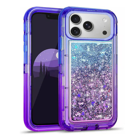 For Apple iPhone 17 Pro Case Heavy Duty Shockproof Liquid Glitter Cover 6.3-inch TRL85