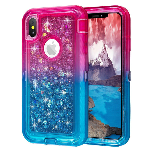 For iPhone Xs Max Case Heavy Duty Defender Glitter Cover TRL85