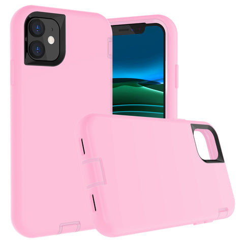 For iPhone 12 Case Heavy Duty Defender Liquid Silicone Cover TRL97