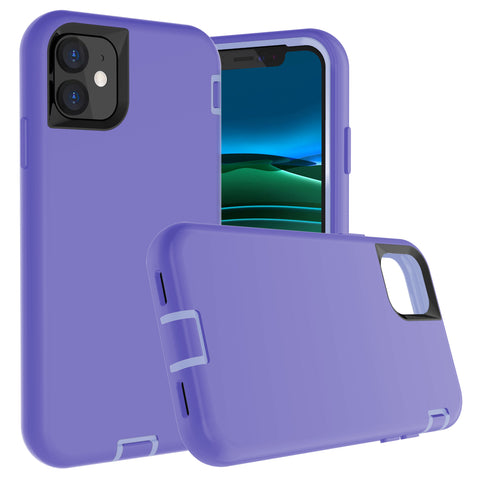 For iPhone 12 Case Heavy Duty Defender Liquid Silicone Cover TRL97