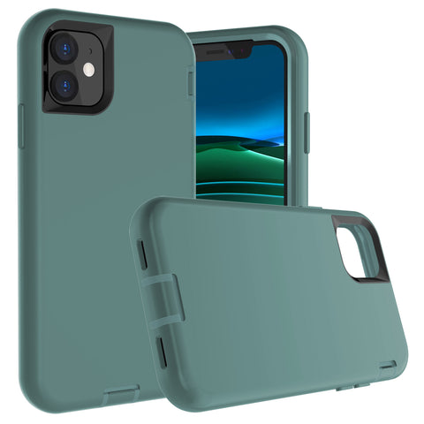 For iPhone 12 Mini Case Heavy Duty Defender Liquid Silicone Cover TRL97