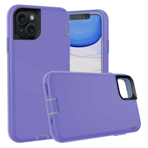 For iPhone 13 Case Heavy Duty Defender Liquid Silicone Cover TRL97