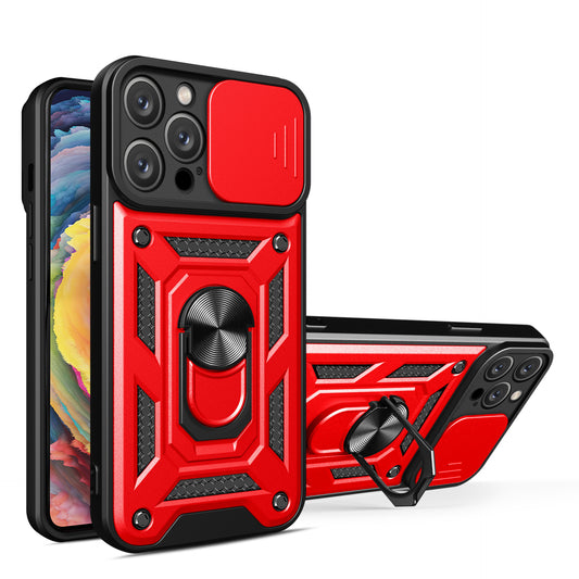 For iPhone 14 Pro Max Case with Magnetic Ring Holder Camera Hybrid Cover TWL126