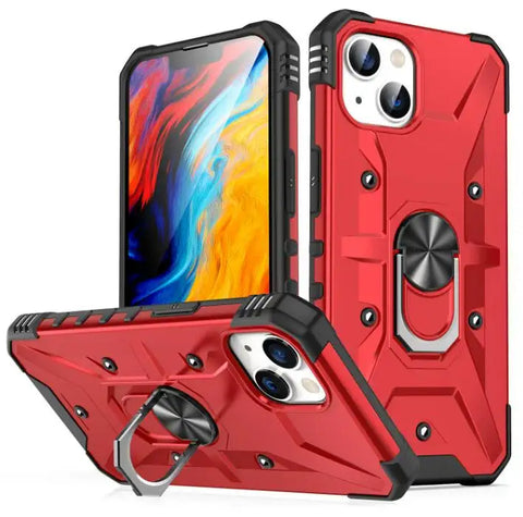 For iPhone 15 Plus Case with Magnetic Ring Holder Cover TWL135