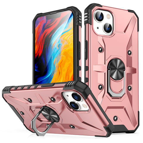 For iPhone 15 Plus Case with Magnetic Ring Holder Cover TWL135