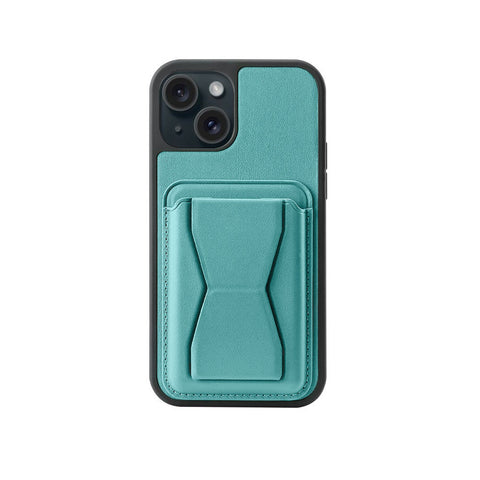 For iPhone 13 Case with Leather Magnetic Pad Card Slot Stand Cover TWL136