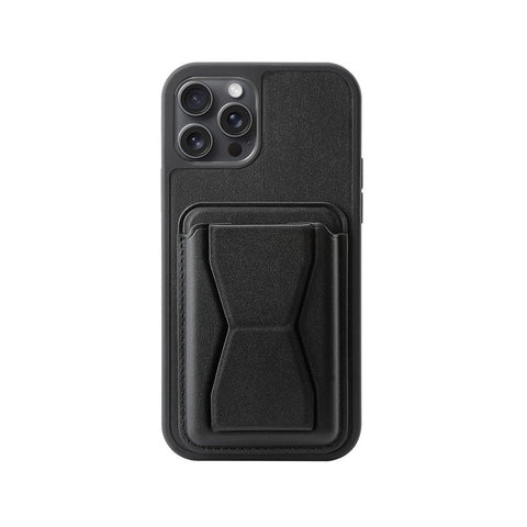 For iPhone 13 Pro Max Case with Leather Magnetic Pad Card Slot Stand Cover TWL136