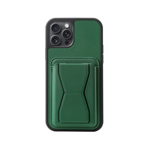For iPhone 13 Pro Max Case with Leather Magnetic Pad Card Slot Stand Cover TWL136