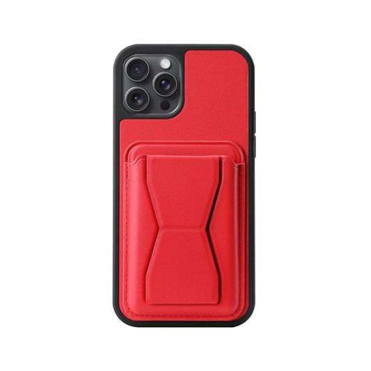 For iPhone 13 Pro Max Case with Leather Magnetic Pad Card Slot Stand Cover TWL136