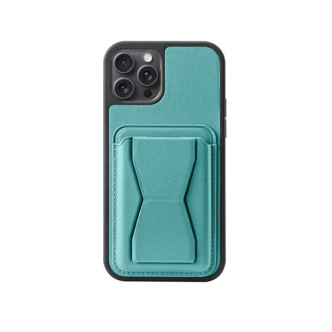 For iPhone 13 Pro Max Case with Leather Magnetic Pad Card Slot Stand Cover TWL136
