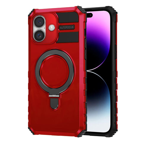 For iPhone 16 Plus Case with Magsafe Charging Stand Holder Hybrid Cover TWL145