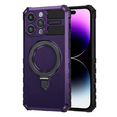 For iPhone 16 Pro Case with Magsafe Charging Stand Holder Hybrid Cover TWL145
