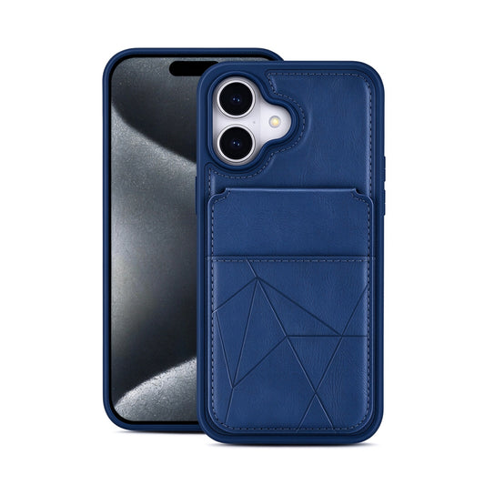 For iPhone 17 Case Multi-slot Leather Wallet Cover With Kickstand TWL155