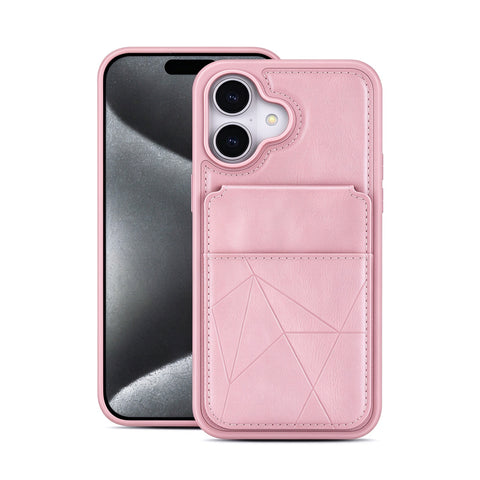 For iPhone 18 Case Multi-slot Leather Wallet Cover With Kickstand TWL155