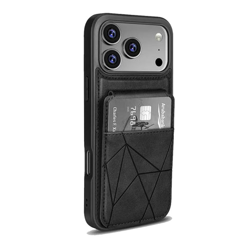 For iPhone 18 Pro Case Multi-slot Leather Wallet Cover With Kickstand TWL155