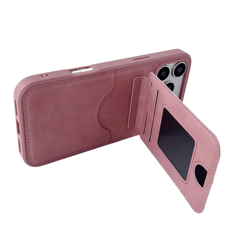 For iPhone 17 Case Multi-slot Leather Wallet Cover With Kickstand TWL155
