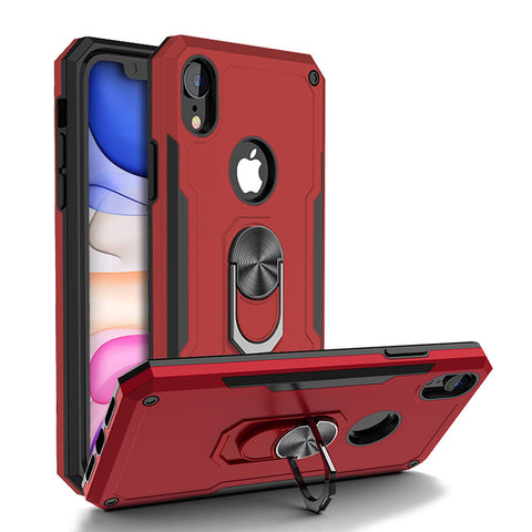 For iPhone XR Case with Magnetic Ring Holder Cover TWL89