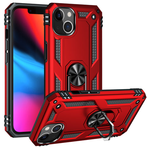For iPhone 13 Case with Magnetic Ring Holder Cover TWL98
