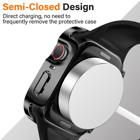 40mm Shockproof Cover Case with Tempered Glass Screen Protector For Apple Watch Series