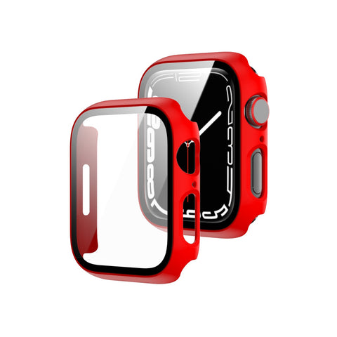 41mm Shockproof Cover Case with Tempered Glass Screen Protector For Apple Watch Series