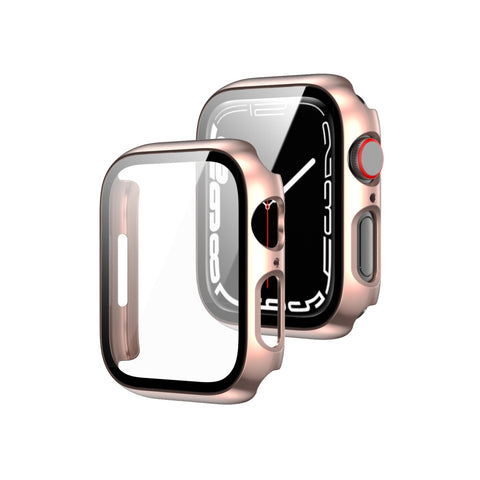 41mm Shockproof Cover Case with Tempered Glass Screen Protector For Apple Watch Series