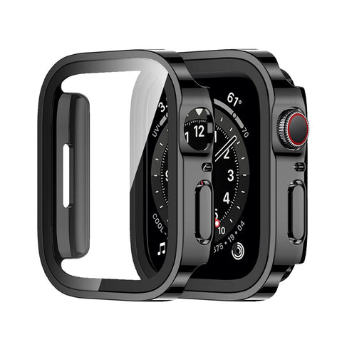 41mm Shockproof Cover Case with Tempered Glass Screen Protector For Apple Watch Series