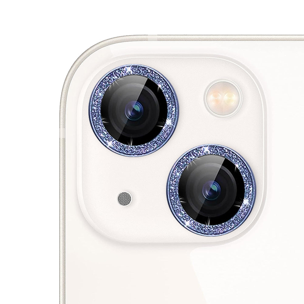 For iPhone 15 Plus Glitter Sparkle Tempered Glass Camera Lens Protector CMA003