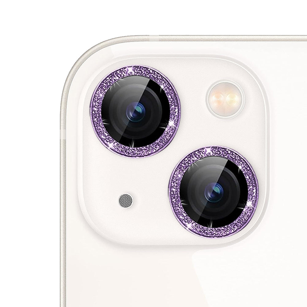 For iPhone 14 Plus Glitter Sparkle Tempered Glass Camera Lens Protector CMA003