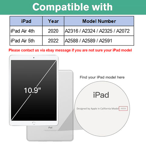 For iPad Air 4 Air 5 Case 10.9 inch Military Heavy Duty Cover MTY