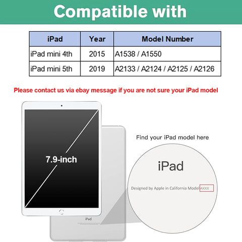 For iPad Mini 4 Mini 5 Case 7.9 inch Military Heavy Duty Cover MTY